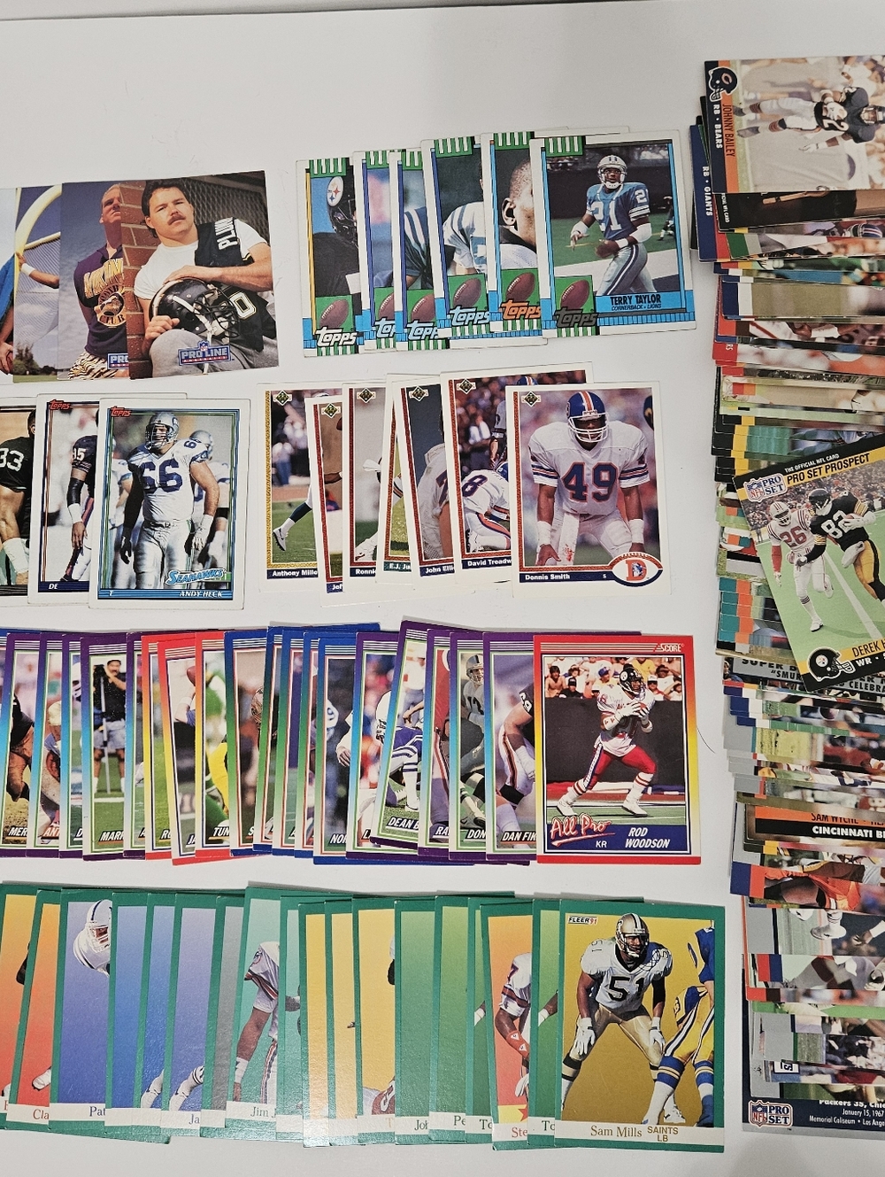 VTG Lot of 146 Football Trading Cards 1990's era Various Manufacturers